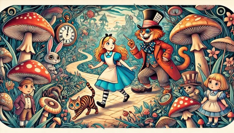 De qué trata "Alicia a través del espejo" y cuáles son sus personajes 18 alicia explorando un mundo de fantasia