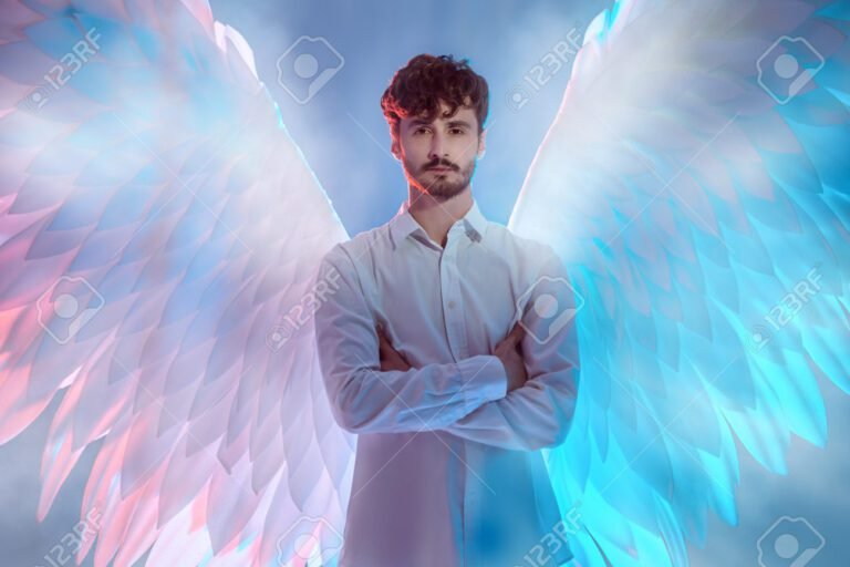 angel guardian con luz celestial 1