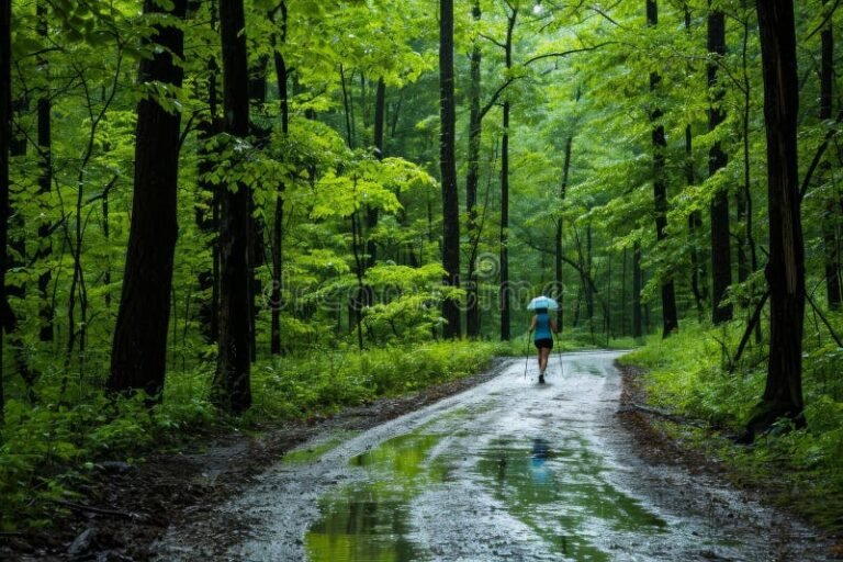 camino por el bosque en soledad