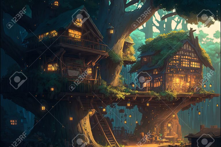 casa magica en un paisaje encantado