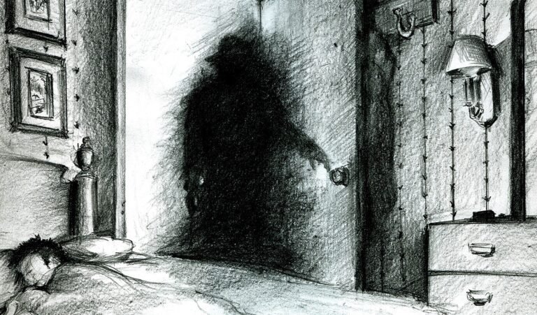 cerebro humano rodeado de sombras oscuras