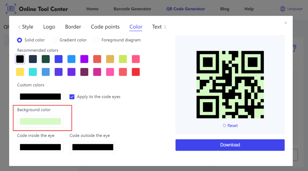 codigo qr en fondo colorido