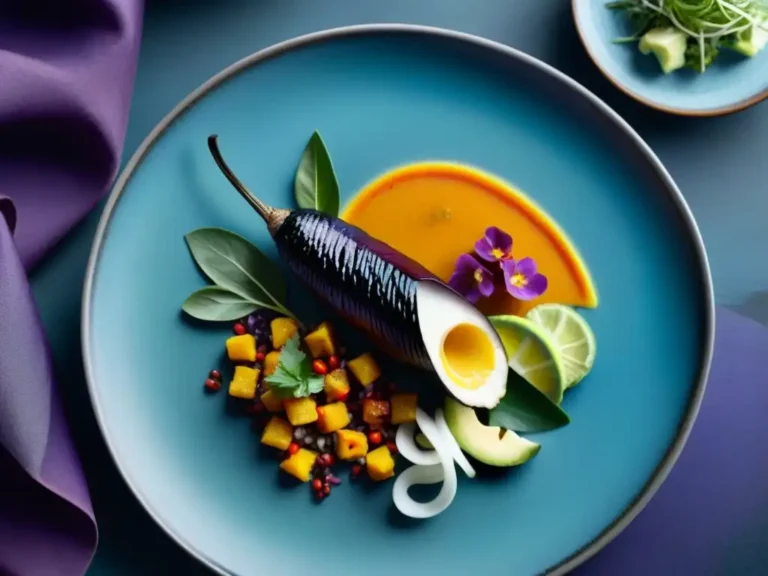 coloridos platos de comida gourmet