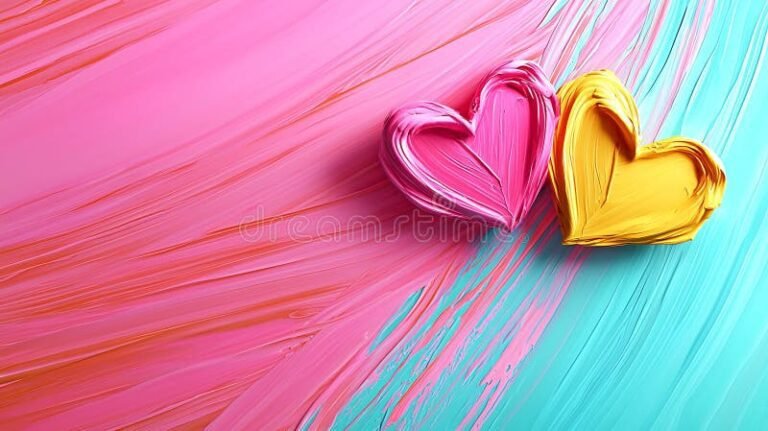 corazones entrelazados en un paisaje romantico 1