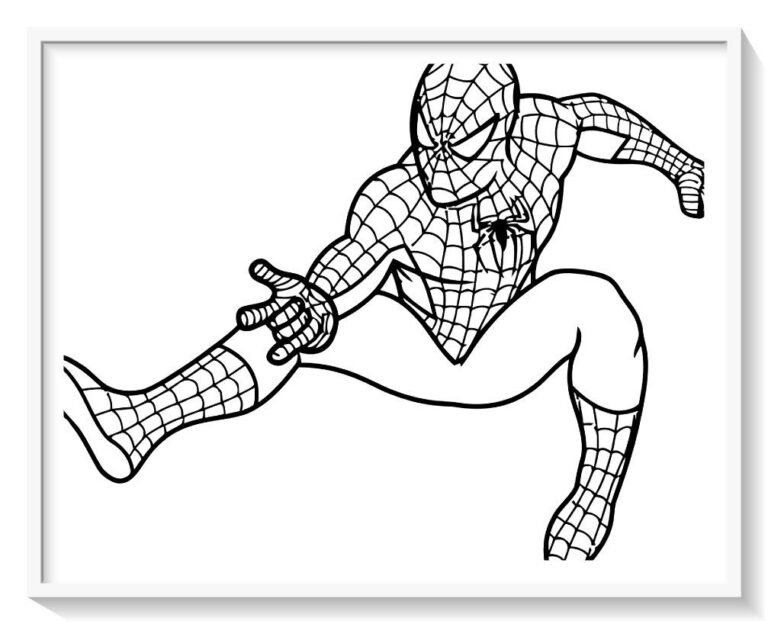 dibujos del hombre arana para colorear