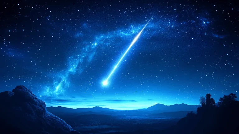 estrella fugaz cruzando un cielo nocturno