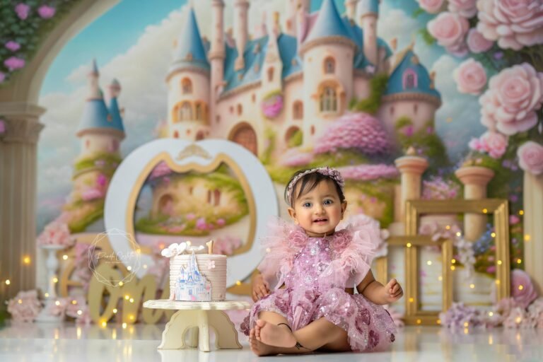 fiesta de princesas bebes en un castillo