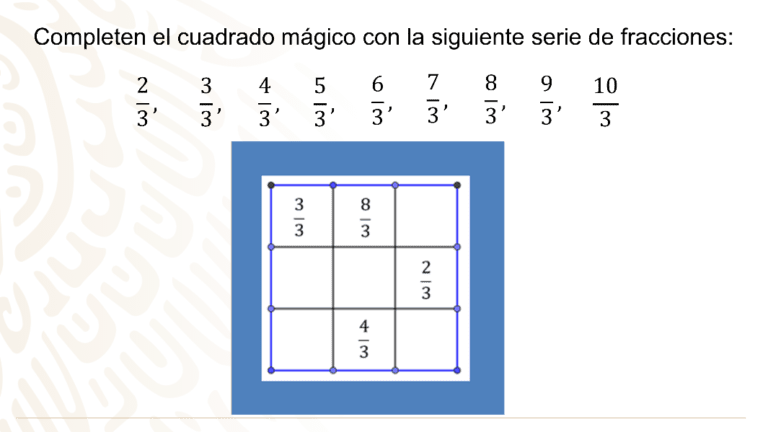 fraccion de dos tercios en fondo neutral