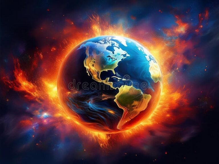 Qué Es el Calentamiento Global y Cuáles Son Sus Causas y Efectos 9 globo terraqueo rodeado de humo y calor