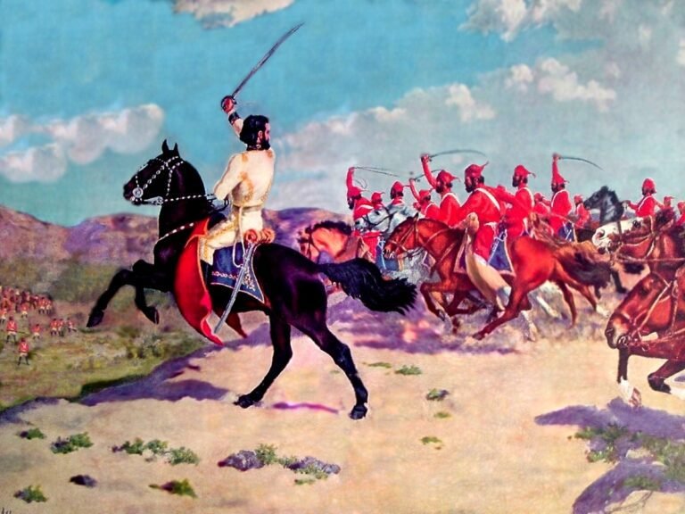 guemes liderando tropas en la batalla