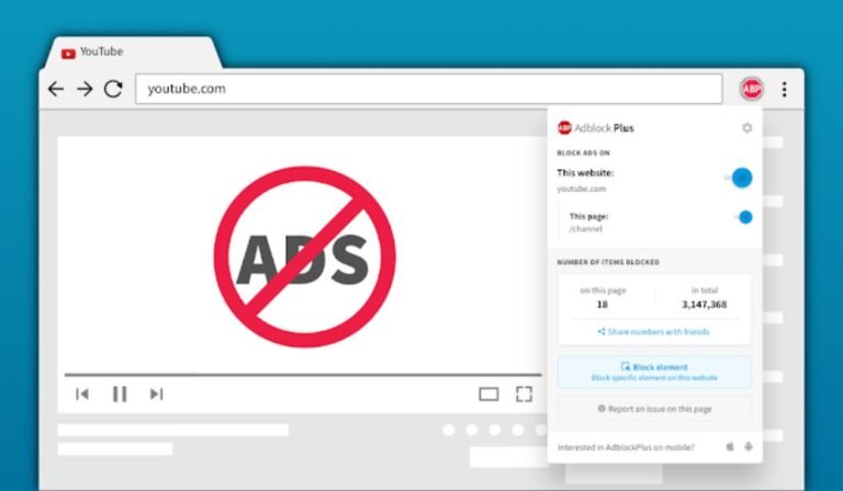 icono de bloqueo de anuncios en navegador