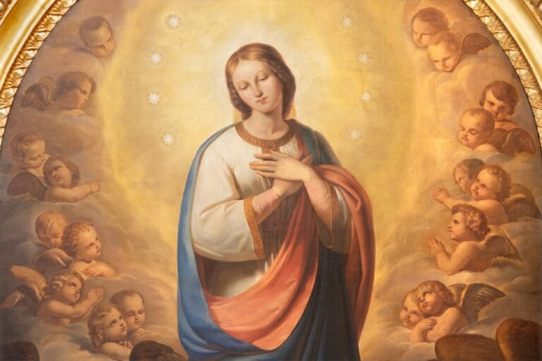 icono religioso de la pureza mariana