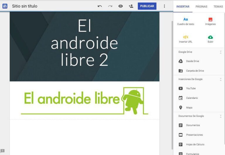 Cómo puedo crear una página web utilizando Google de forma sencilla 24 interfaz de creacion de paginas web en google