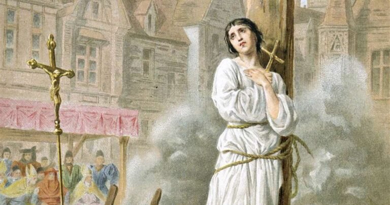 juana de arco en la hoguera