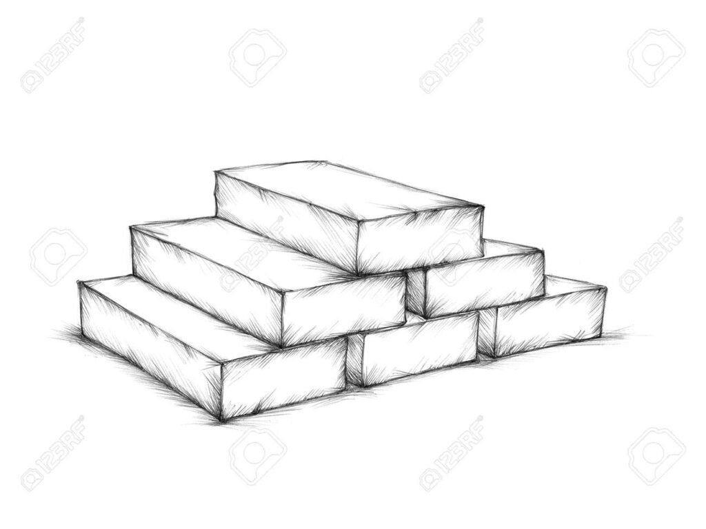Cómo calcular la cantidad de ladrillos necesarios por metro cuadrado 1 ladrillos apilados en un fondo neutro