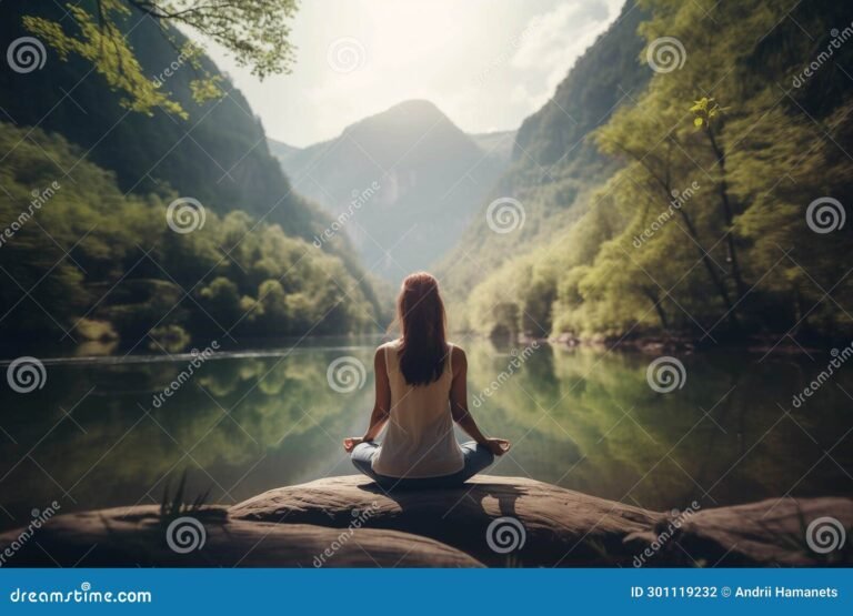 meditacion en un entorno natural sereno