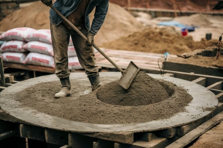 mezcla de mortero en construccion