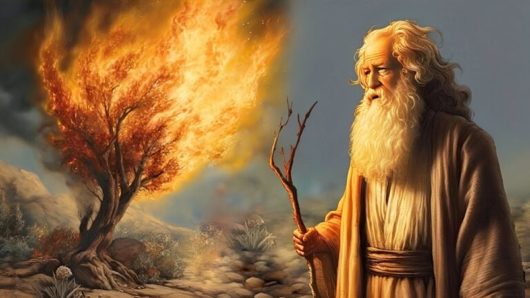 moises frente a la zarza ardiente