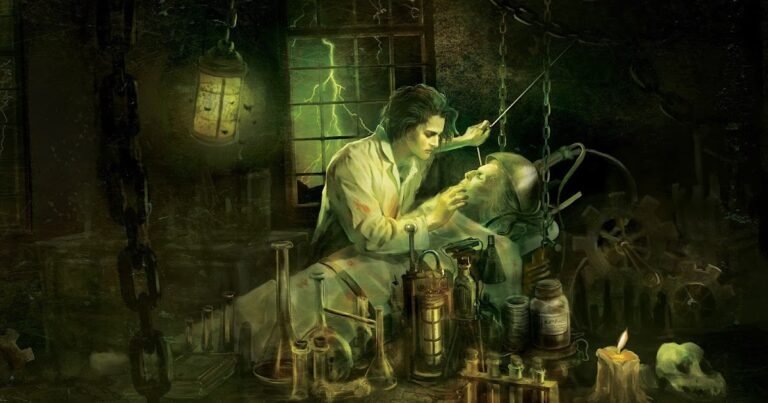 Qué trata el resumen de Frankenstein de Mary Shelley 25 monstruo de frankenstein en un paisaje gotico