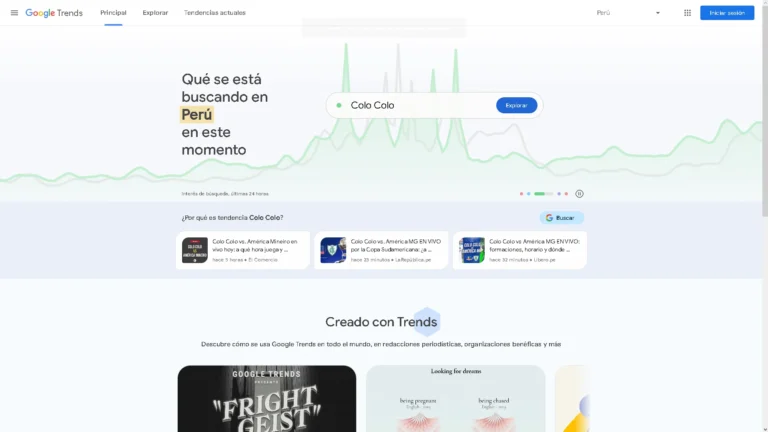 Cómo abrir el sitio de Google Trends fácilmente desde tu navegador 19 navegador con pagina de google trends abierta