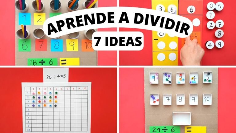 ninos aprendiendo a dividir con manipulativos
