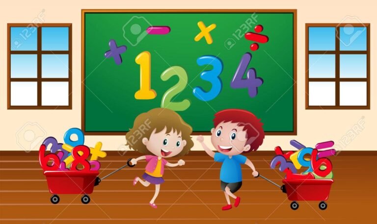 ninos aprendiendo matematicas en clase