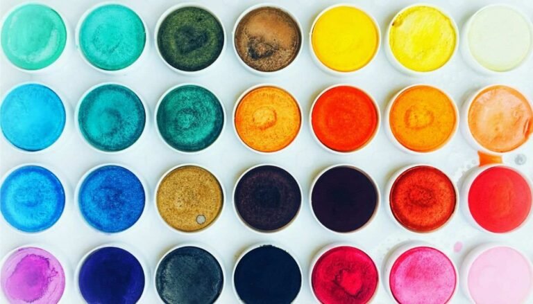 paleta de colores vibrantes en pantalla