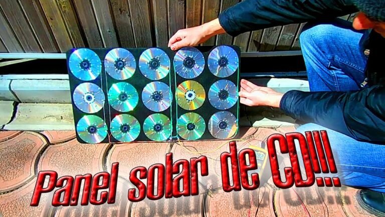 paneles solares hechos con cds reciclados
