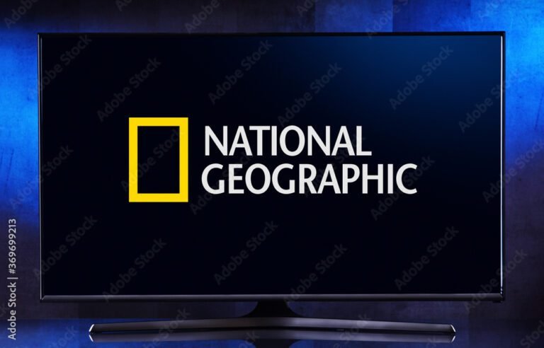 Dónde puedo ver National Geographic en vivo por streaming 27 pantalla de television con logo de national geographic
