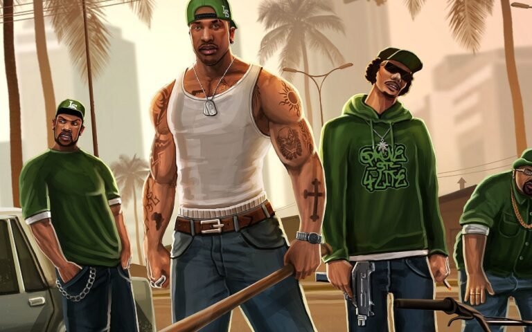 personaje de gta san andreas en accion