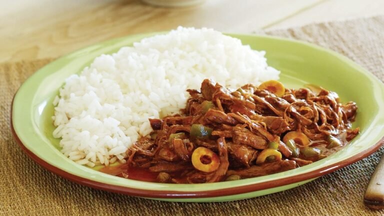 plato de ropa vieja argentina apetitoso