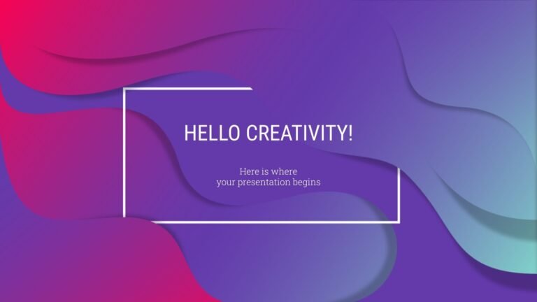 presentacion creativa con colores vibrantes