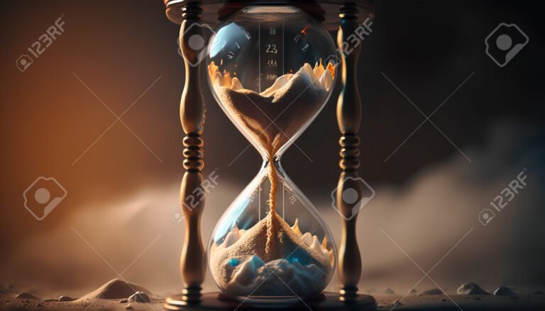 reloj de arena simbolizando el paso del tiempo