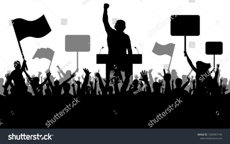 Qué significa ser una Persona Expuesta Políticamente (PEP) 14 silueta de una persona en un mitin