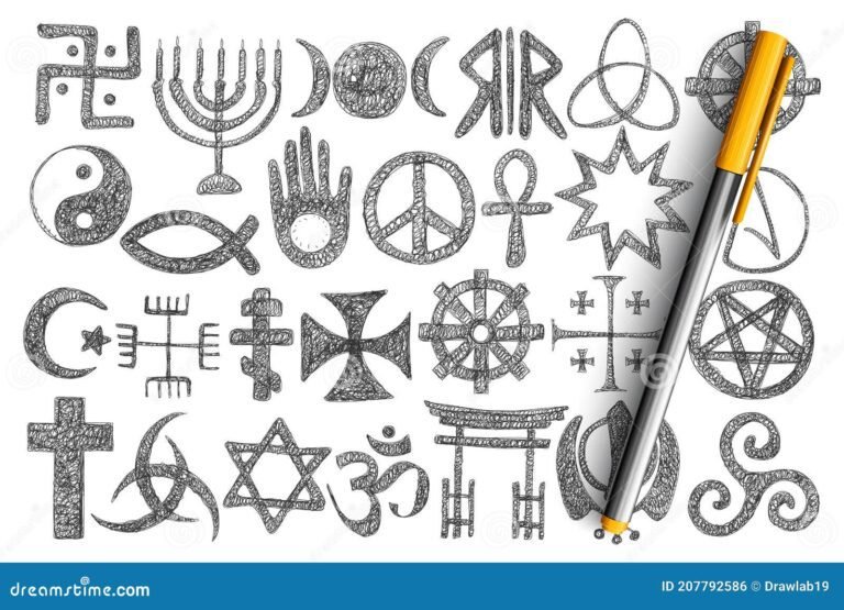 simbolos de diversas religiones en armonia