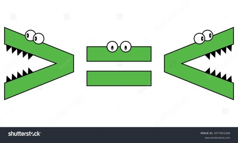 Qué significa mayor, menor o igual en matemáticas y cómo se usan 7 simbolos matematicos de comparacion en fondo blanco