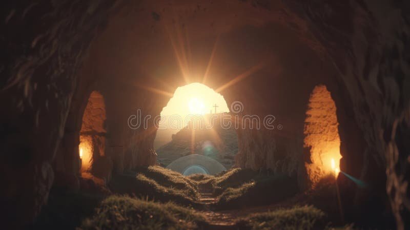 Qué día resucitó Jesús según la tradición cristiana 1 tumba vacia con luz radiante