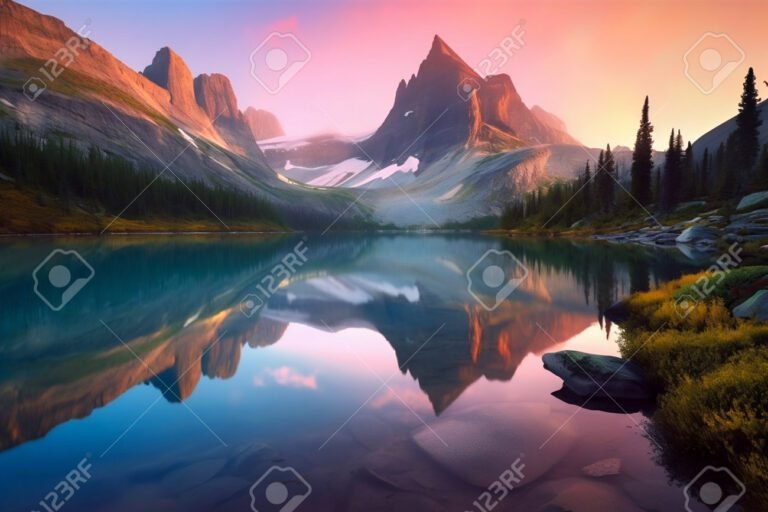 un amanecer sobre un paisaje sereno