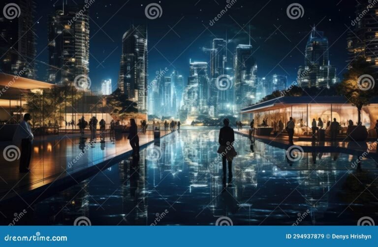 un nino explorando una ciudad vibrante