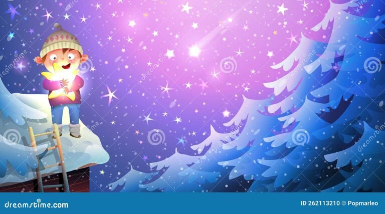 un nino sonador en un paisaje magico